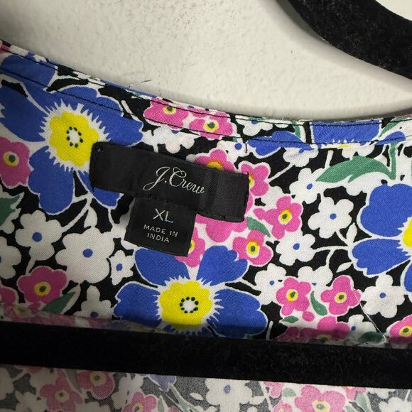 J. Crew Women's Multicolor Fabrizia Floral Print Wrap Dress -Size XL Extra Large - Picture 6 of 7
